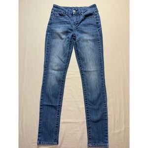 Seven7 Tummyless Skinny Jeans Womens 4 Medium Wash Stretch Denim Blue Slimming